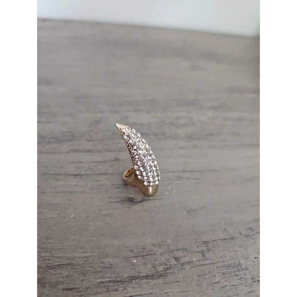 Finger Claw ring Fashion Gold with Rhinestones